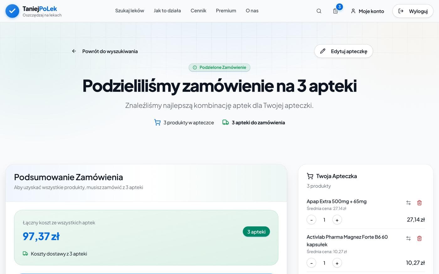 Sammenlign din kurv